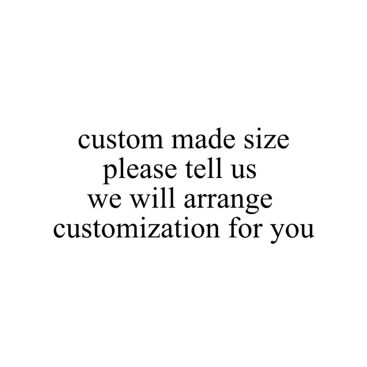 

Customize Size Links For Customers