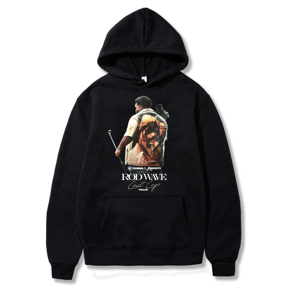

2024 Men's Hoodies Rapper Rod Wave Last Lap Tour Printed Women Clothes Vintage Pullover O-Neck Oversized Top