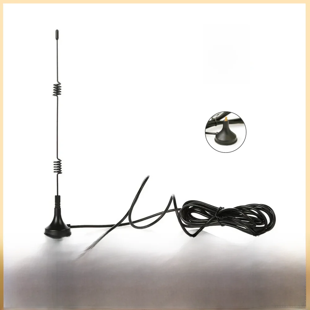 Antena zewnętrzna z podstawą magnetyczną 12dBi z wtyczką męską SMA do routera Wi-Fi 2,4G/5G Antena modemu 3-metrowy kabel RG174 — zdjęcie 2