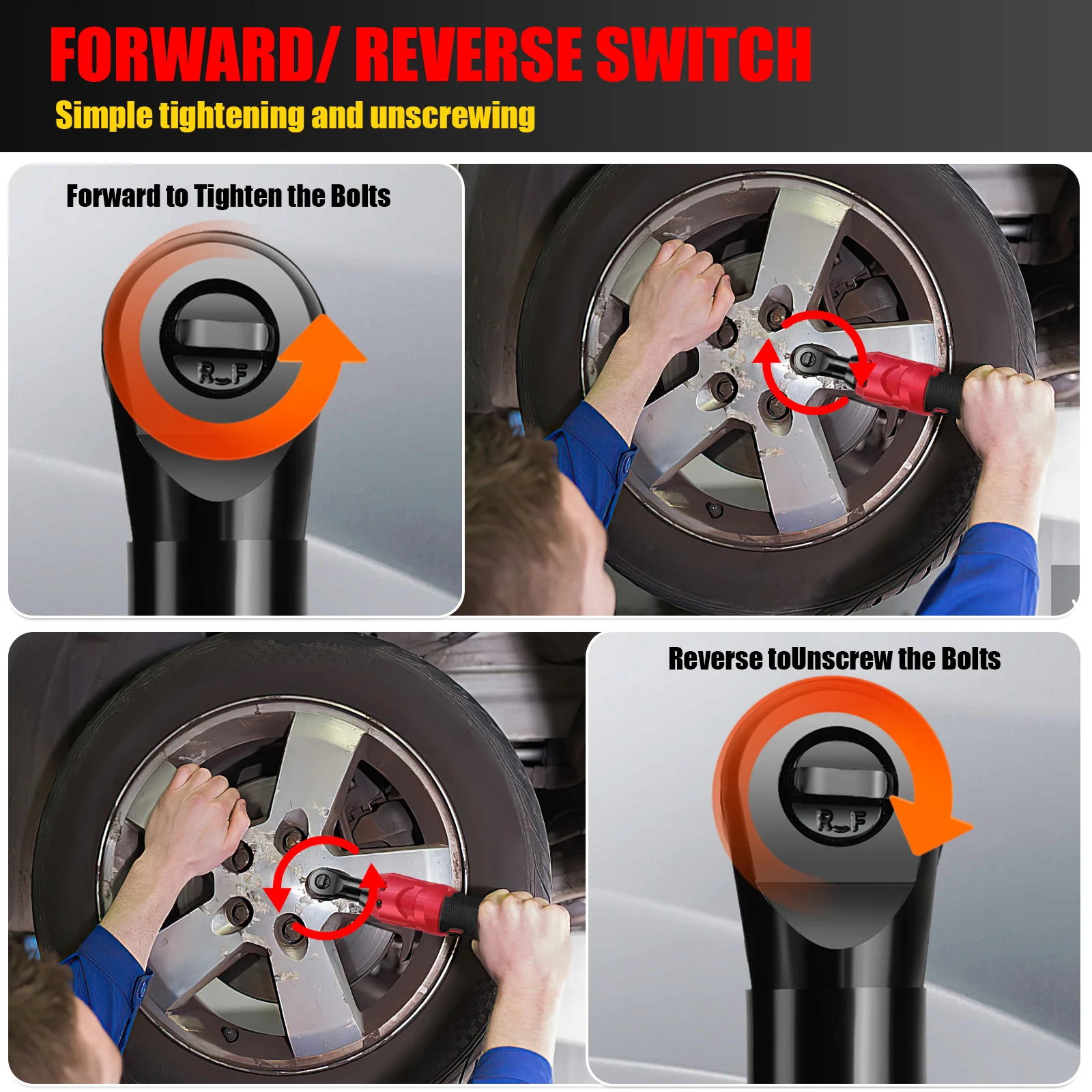 3/8'' Kabelloser Elektrischer Ratschenschlüssel 200NM Rechtwinkliger Ratschenschlüssel zum Entfernen von Schrauben und Muttern Autoreparaturwerkzeug Elektrowerkzeug – Detail 6