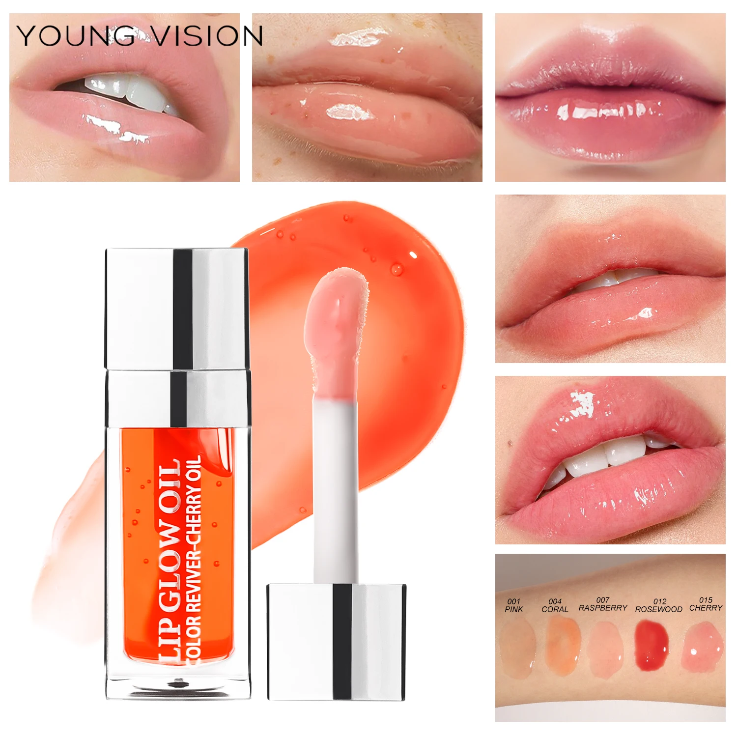 YOUNG VISION Lip Moisturizing Oil 5 Colors Available Dudu Lip Color Water Mist Lip Gel Moisturizing and Moisturizing Lip Color