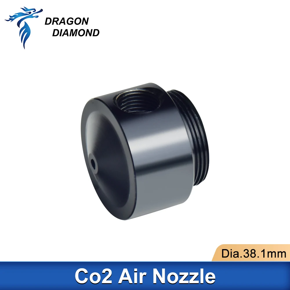 Boquilla de aire Co2 Dia.20 fl38.1 mm, accesorio de lente láser para cabezal láser Co2, boquilla corta para máquina de corte láser