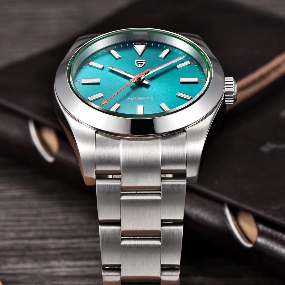 PAGANI DESIGN Men\'s Mechanical Watches Luxury Automatic Watch For Men NH35A Stainless steel Green Glass Sapphire Reloj hombre