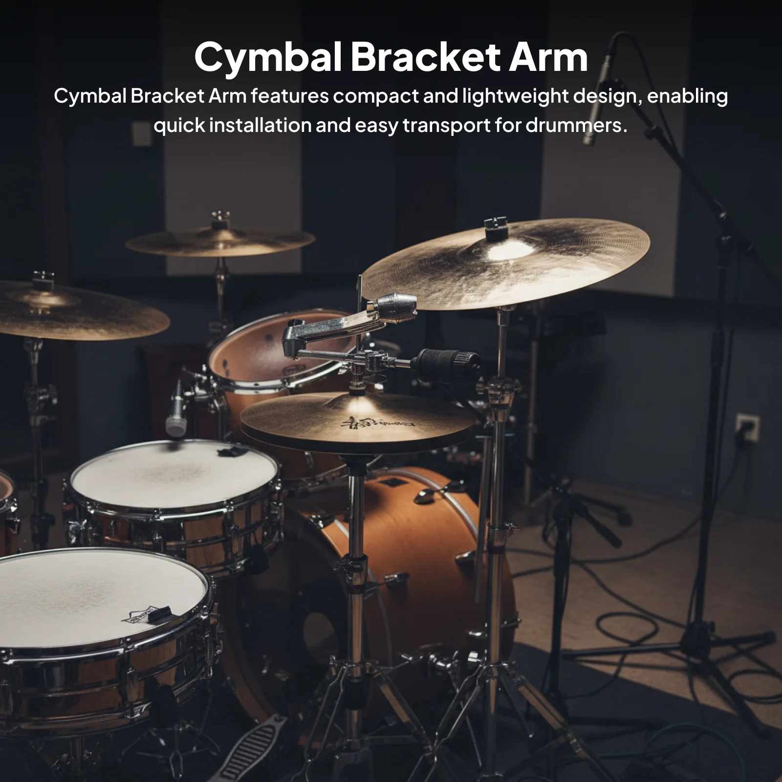 

Кронштейн-держатель для тарелки барабана, 1 шт., быстрая установка, регулируемый угол, надежные аксессуары для барабанщиков, для тренировок