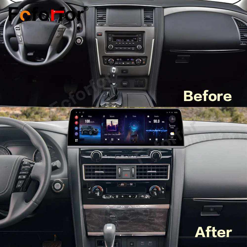 16.9'' Upgrade 2024 Style Android Radio For Nissan Patrol Y62 QX80 Armada 2010 -2018 Auto Stereo Radio GPS Navigation Multimedia