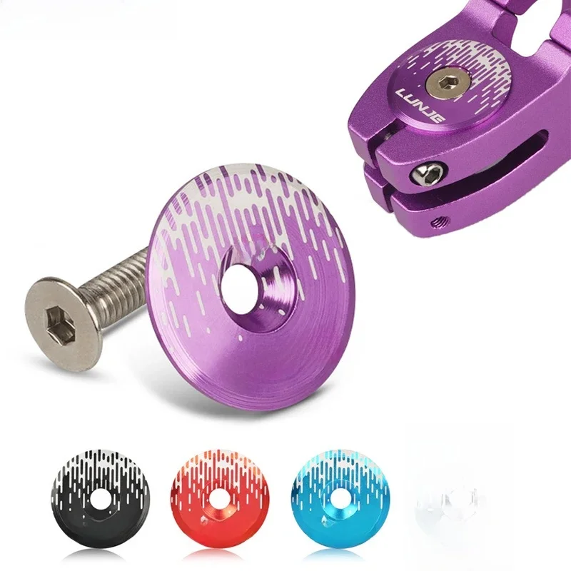 AliExpress Bicycle Headset Cap MTB Mountain Bike Headset Top Cap With Screw for 28.6mm Front Fork Headset Bowl Cover Cycling Accessories