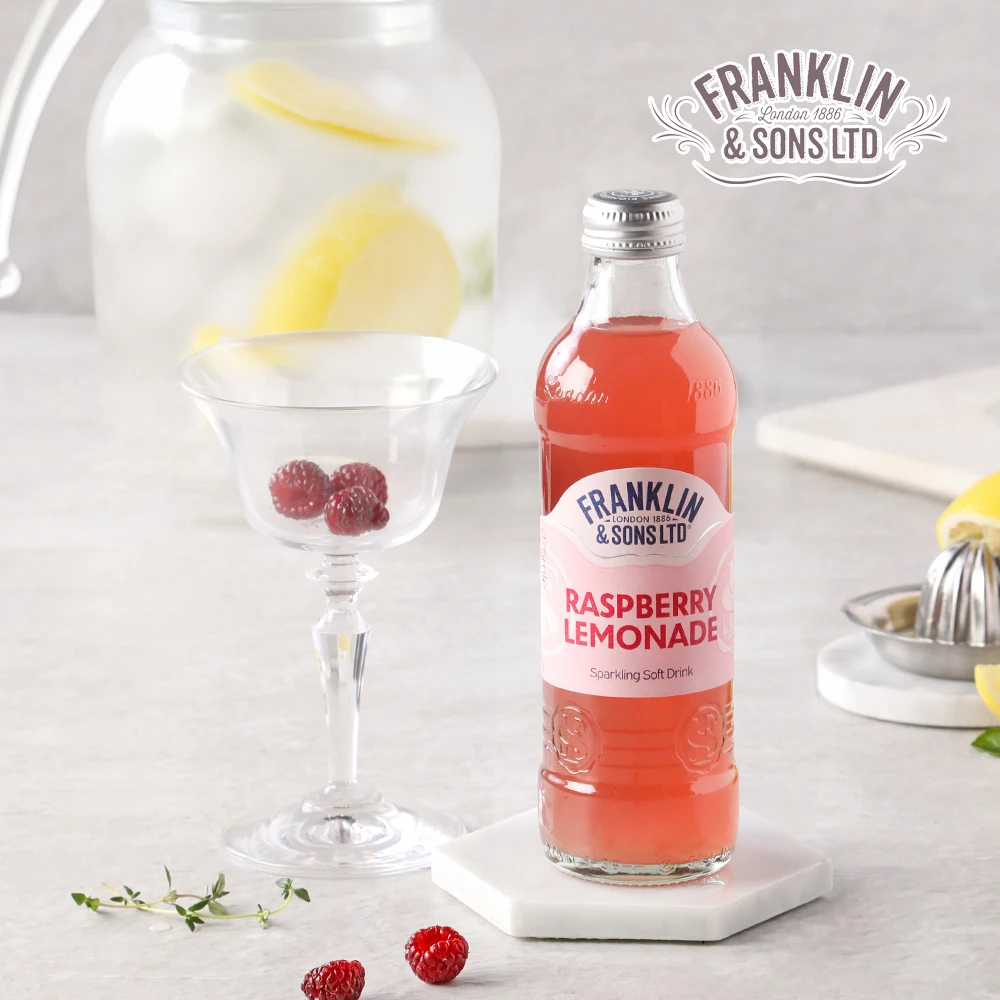 Franklin & sons Raspberry Lemonade Carbonated Drinks 275ml x 12 bottle