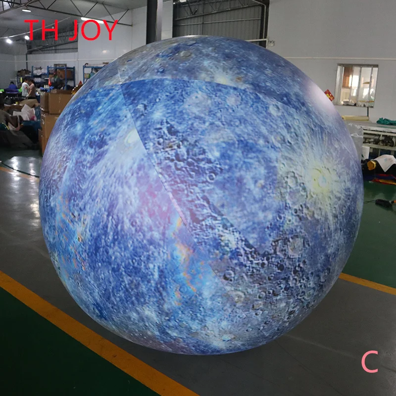 fast air ship to door,  Led Lighting Inflatable Planet Balloon, one set Solar System Nine Planets Inflatable Planet Saturn