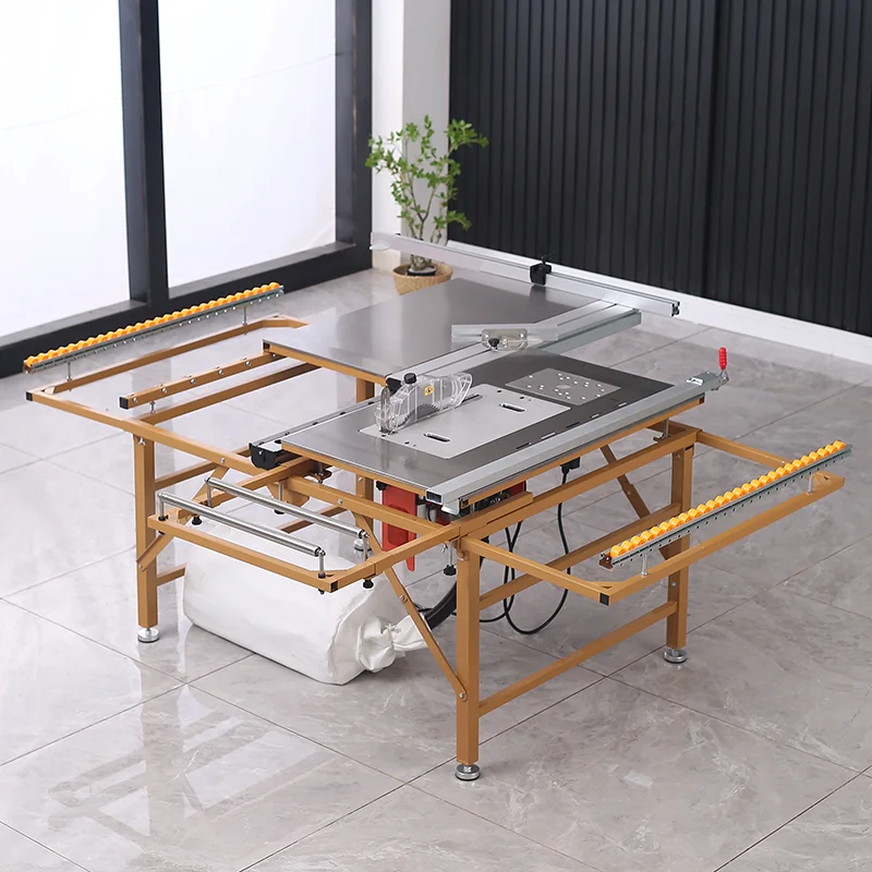 Wood Cutting Machine Multifunctional Sliding Table Saw Folding Woodworking Portable Mini Sliding Table Panel Saw