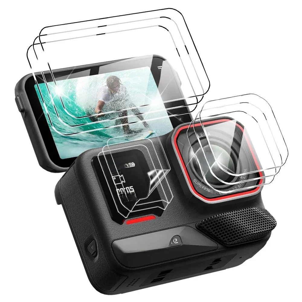 Szkło hartowane 3-w-1 do Insta360 Ace Pro 2/1, osłona ekranu i obiektywu kamery, folia ochronna przed zarysowaniami, zestaw akcesoriów Insta 360 — zdjęcie 2
