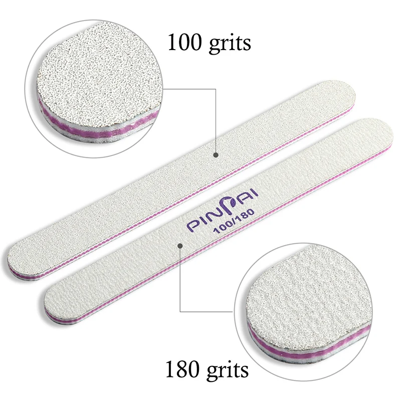 5PCS 100/180 Grits Nagelfeilen Set Puffer Block Nail art Tipps UV Gel Polierer Datei Doppel Seite nägel Polieren Polieren Kit