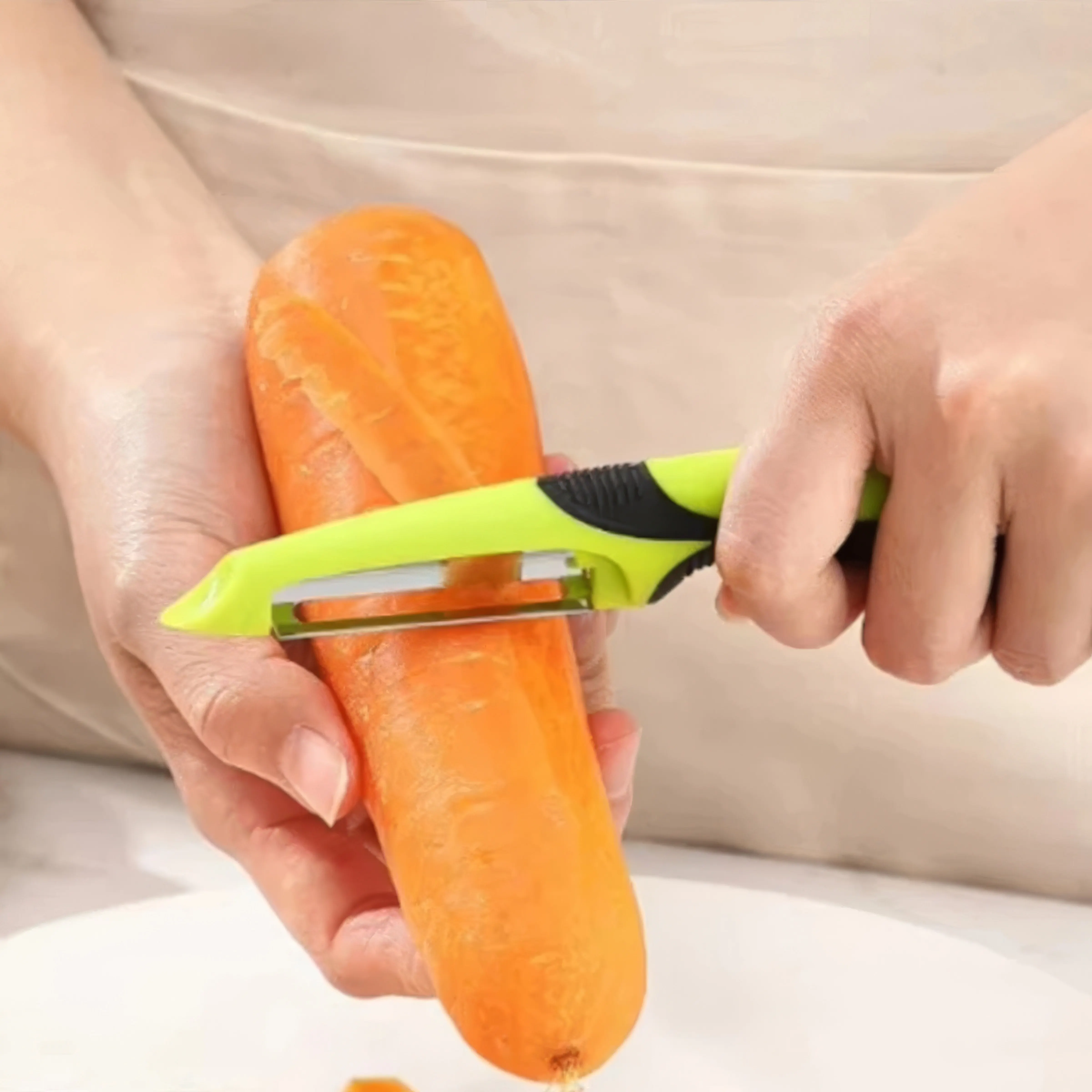 

1/2 Piece Peeler Green, Reusable, Sturdy and Portable, Suitable for Peeling Fruits and Melons, Peeling Tools