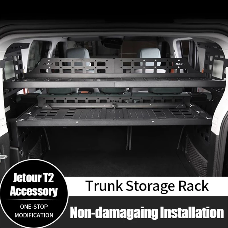 Factory Price Metal Trunk Luggage Rack with Foldable Rear Storage Shelf For Jetour T2 Traveler