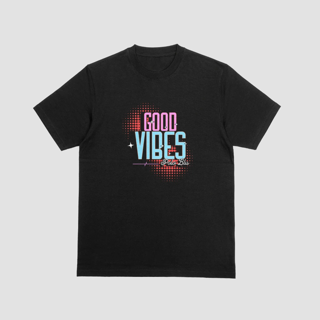 Camiseta Masculina Casual Good Vibes Leve e Confortável do P ao G1