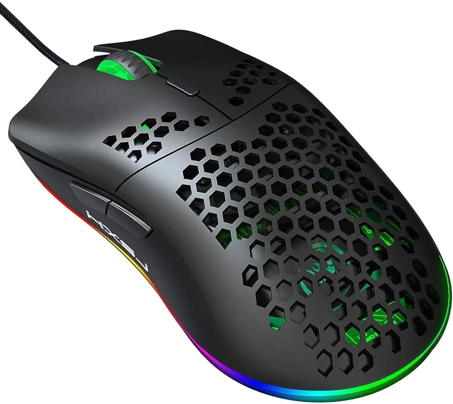 HXSJ J900 USB Wired Gaming Mouse RGB Gaming Mouse with Six Adjustable DPI Ergonomic Design