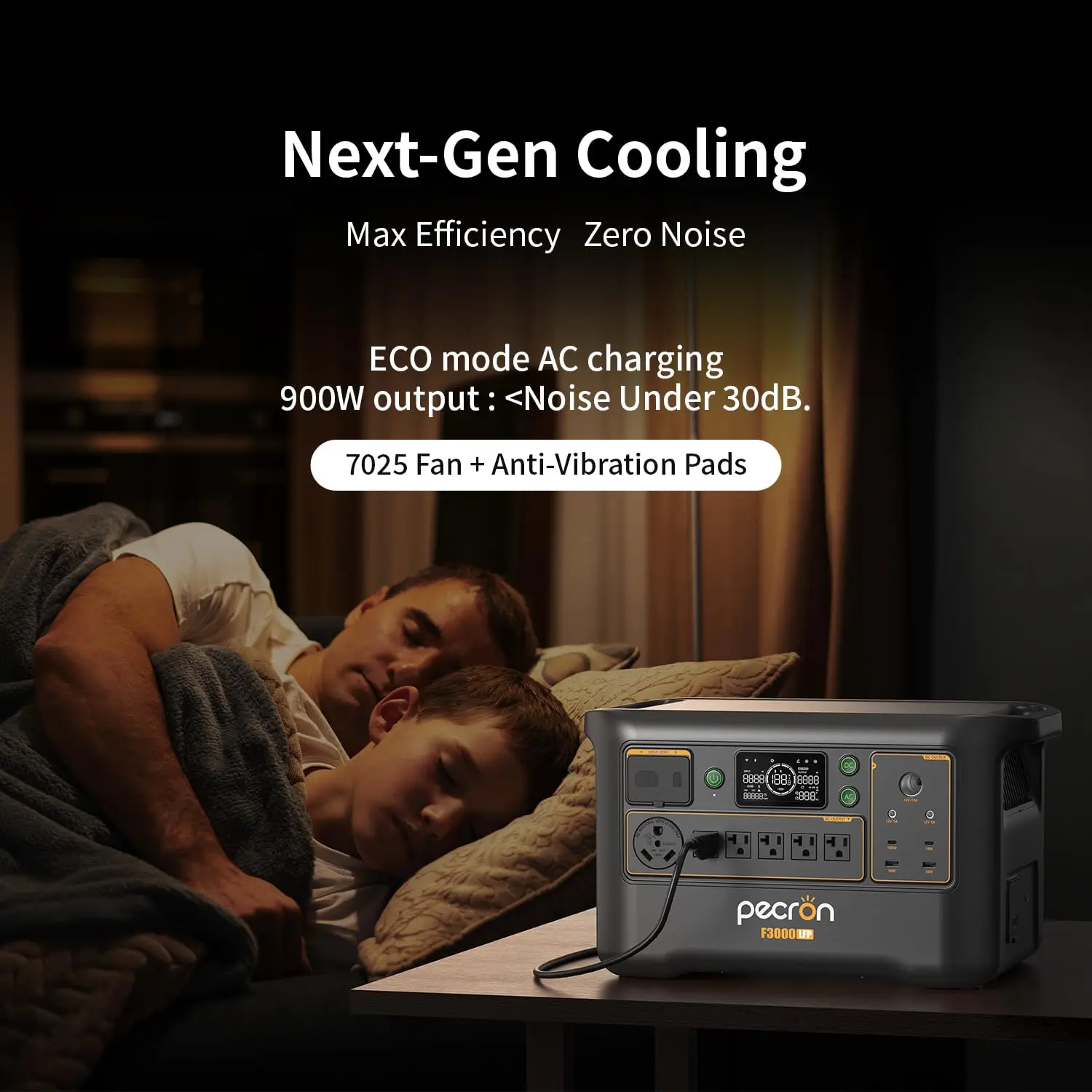 محطة طاقة محمولة Pecron F3000LFP 3072Wh مولد طاقة شمسية 3600 وات LiFePO4 بطارية احتياطية منزلية للتخييم المنزلي RV في حالات الطوارئ #6