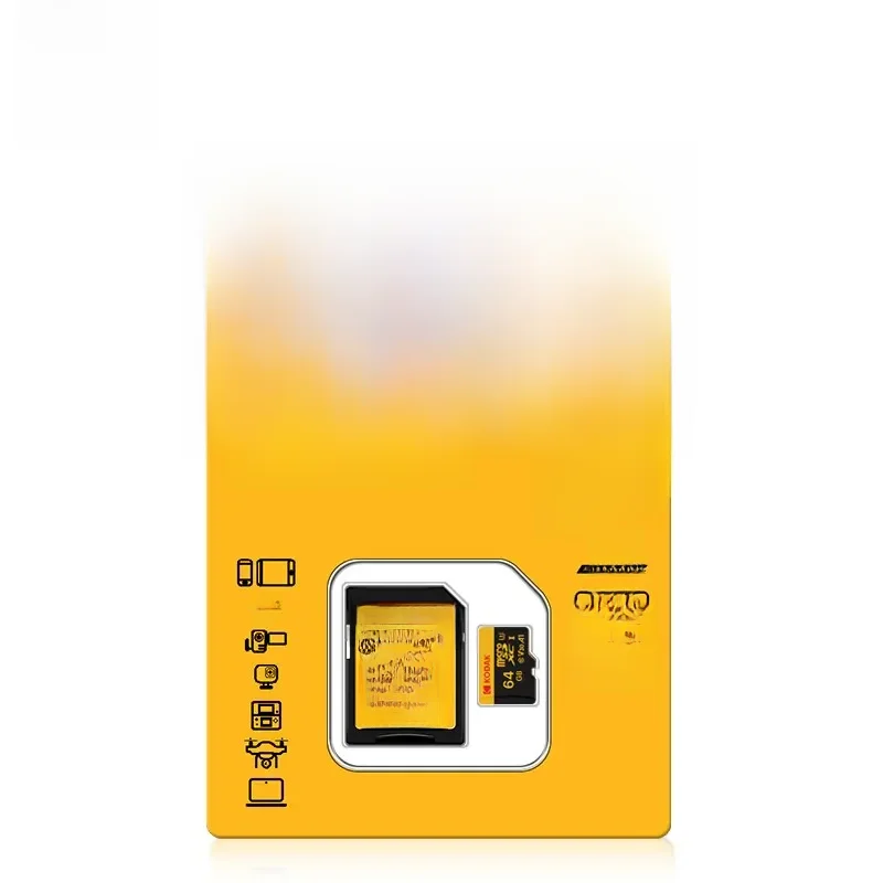 Cartão de Memória KODAK Micro SD, Adaptador de Leitor de Cartão TF, 4K HD, até 90 MB/s, Classe 10,