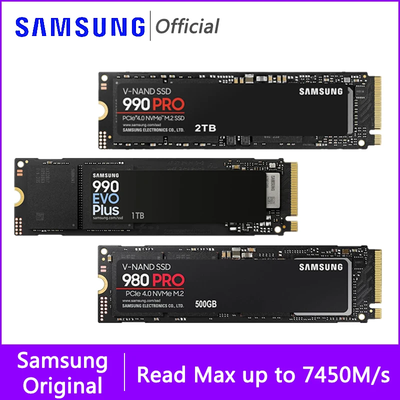 サムスン 990 プロ M.2 SSD M2 1TB 2TB 4T PCIe Gen 4.0 x4、NVMe