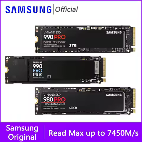 SAMSUNG 990 PRO M.2 SSD M2 1TB 2TB 4T PCIe Gen 4.0 x4, NVMe&trade; 2.0 HDD Hard Drive 990 Evo Plus SSD Solid State M.2 2280 For Laptop