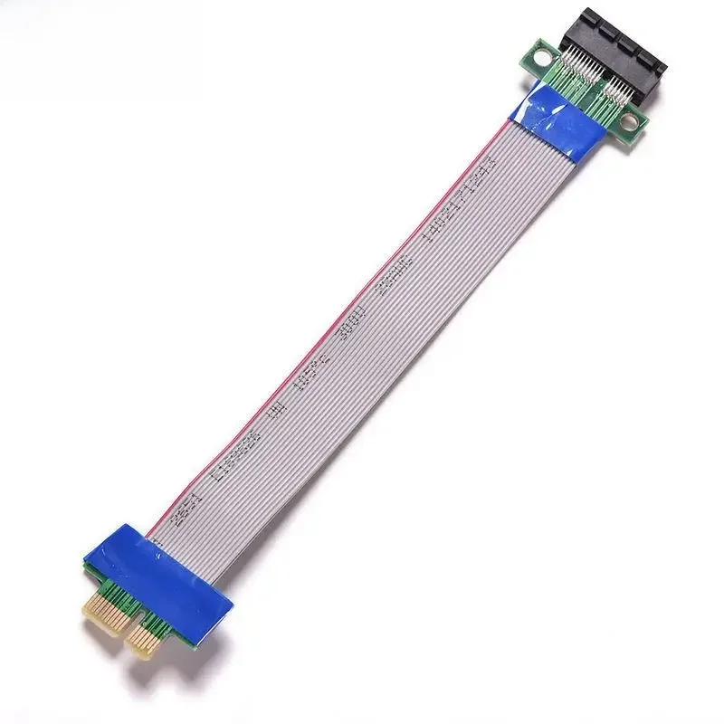 Nowy kabel pci express Flex przeniesienie PCI-E 1X do 1x gniazdo wzmacniacz karty riser rozszerzenie wstążka dla koparka bitcoinów — zdjęcie 2