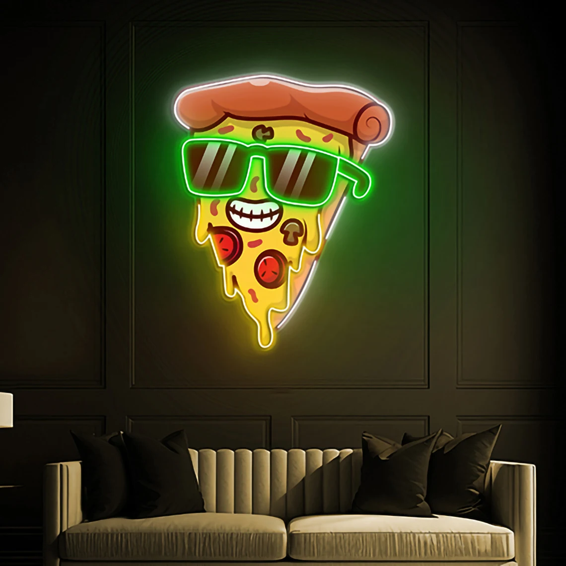 

Pizza Neon Sign Pizza Fast Food Sign Personalized Bar Kitchen Restaurant Art Neon Pizza Open Neon Sign Wall Decor