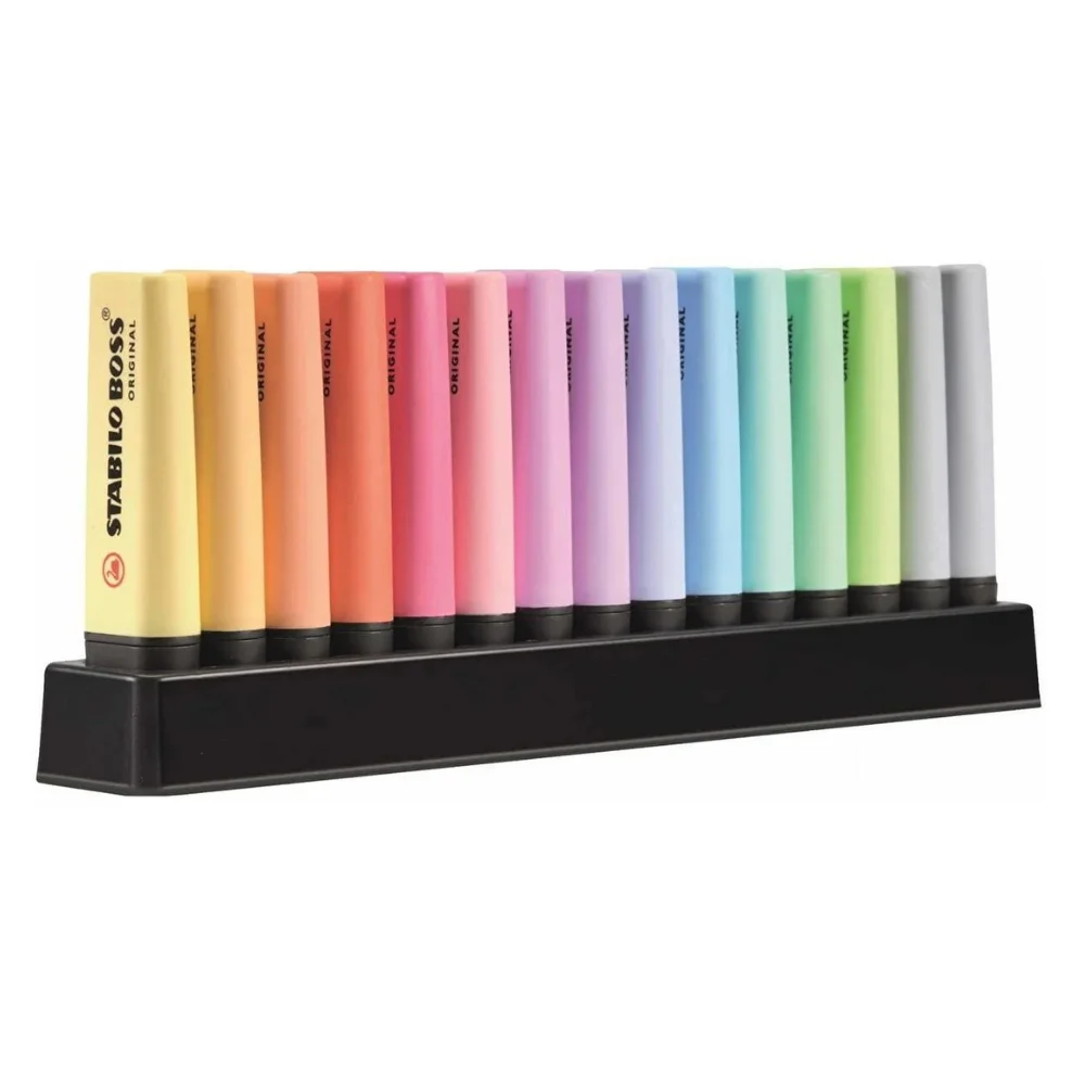 Original Highlighter Pen New Set 1table 15 Mixed Pastel Color Original Colored Pencil Stationery Quality Paints Picture School C