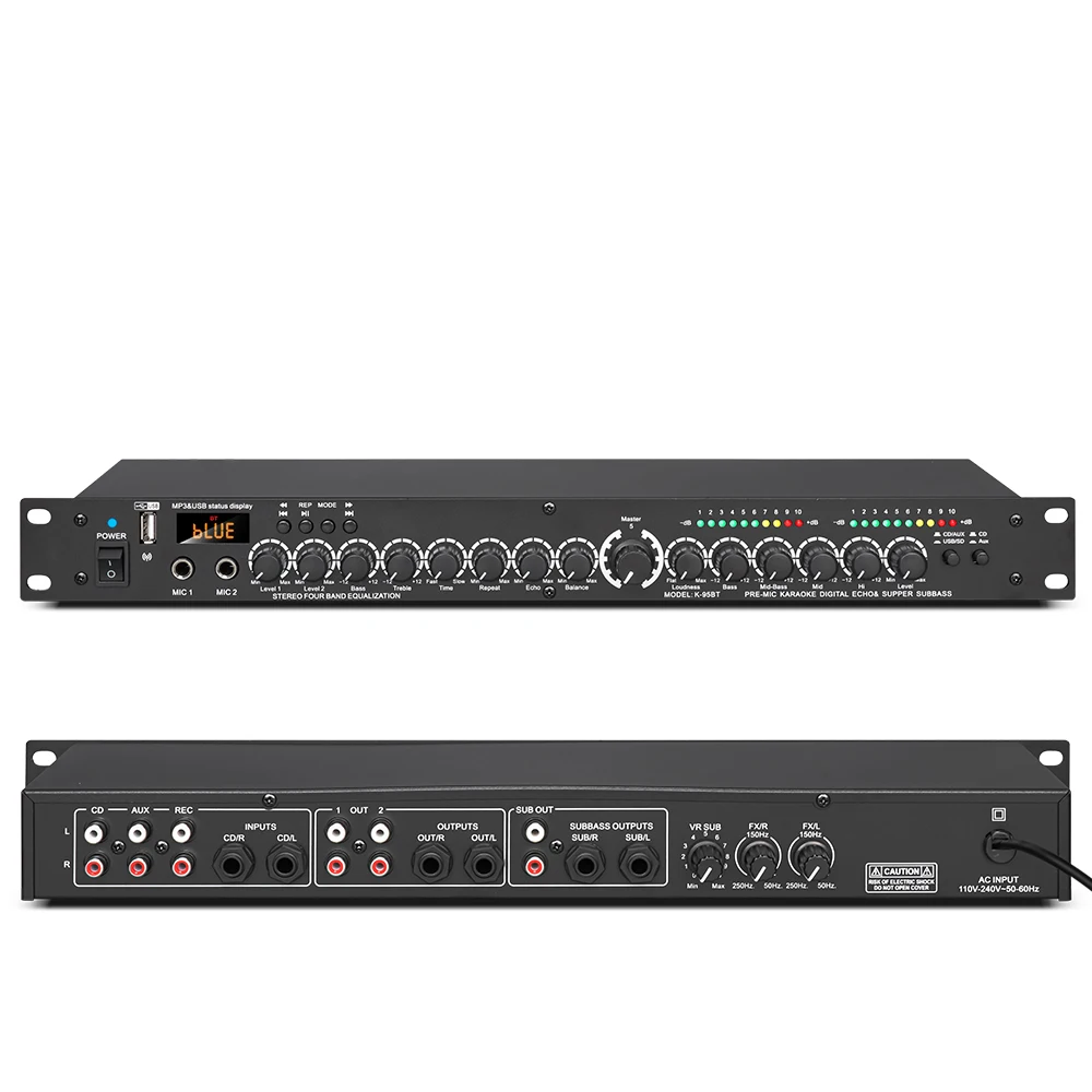 E5 Professional Digital Reverb Multi-Effects Dsp Processor Audio Processor Equalizer