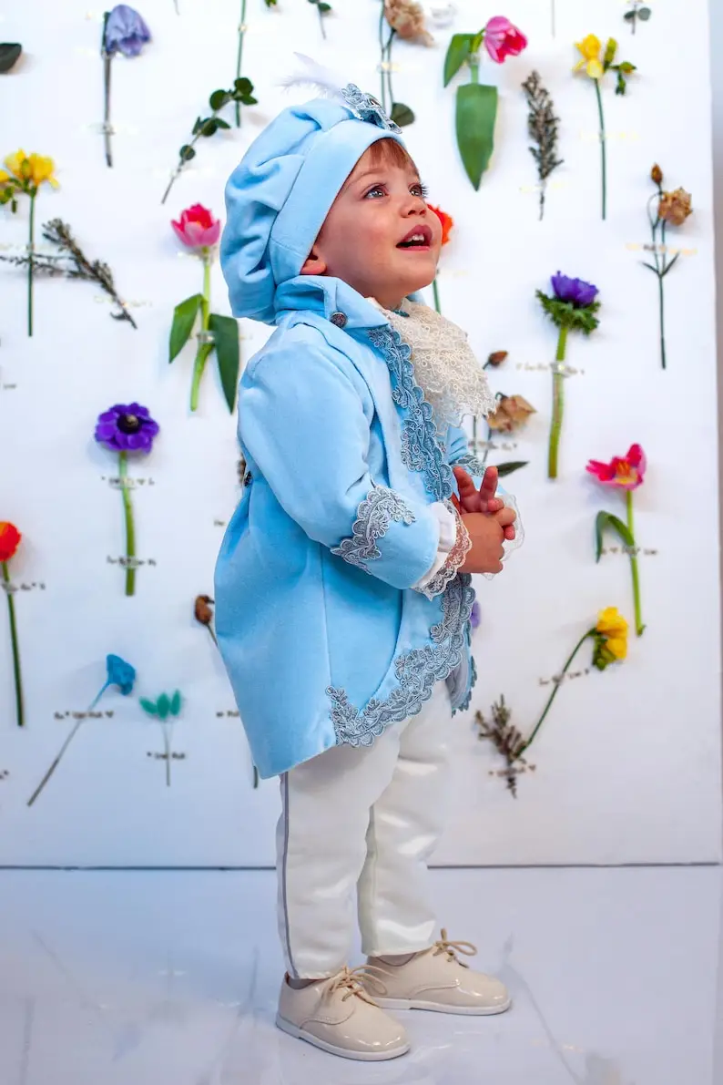 Kids Prince Charming Costume for ChildrenRoyal Prince suit  Christening majestic Birthday Prince Toddler king outfit