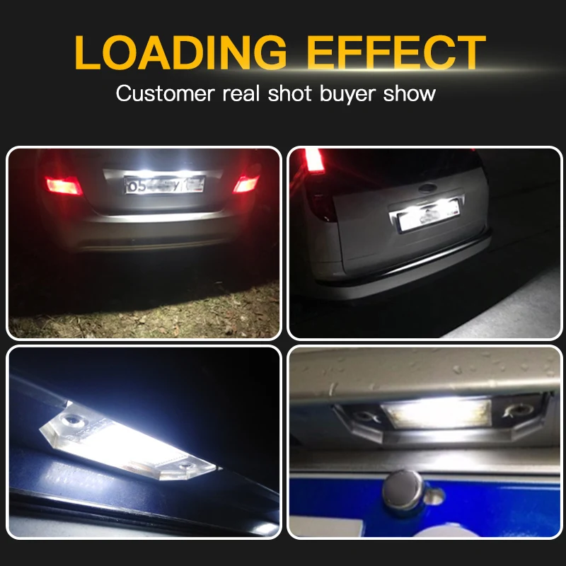 2PCS 12V Hohe Helle Weiße Fehler Kostenlose LED Kennzeichen Lichter Anzahl Lampen Canbus Für Ford Mondeo MK3 2000-2007 Auto Zubehör