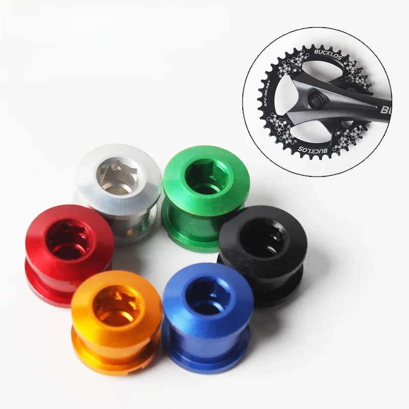 AliExpress BUCKLOS 6.5/8.5mm Bicycle Chainwheel Screws Road MTB Chainring Bolts Aluminum Alloy Bike Crankset