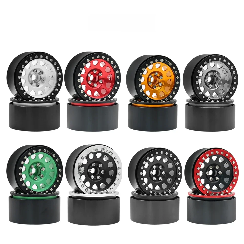 1/10 gąsienica RC CNC stop aluminium 2.2 "koła Beadlock obręczy dla TRX4 TRX6 D90 Axial SCX10 Wraith Capra 1.9 RGT EX86100 — zdjęcie 2