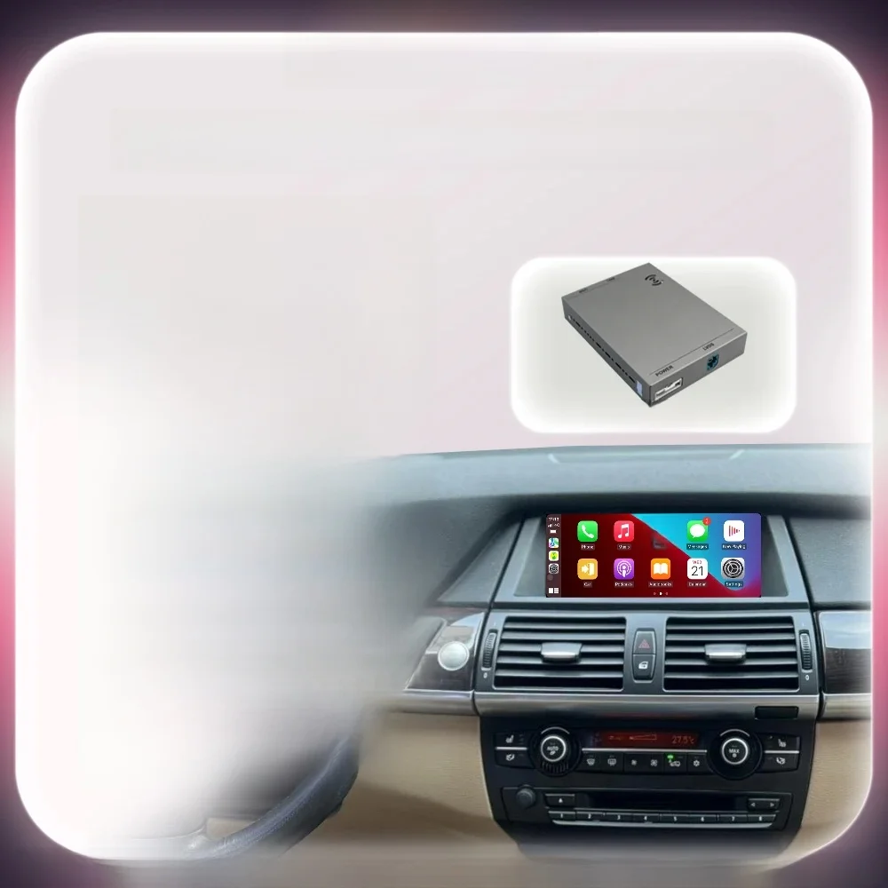 BONROAD Bezprzewodowy moduł interfejsu CarPlay Android do BMW X5 X6 E70 E71 CCC CIC z systemem Mirror Link Bluetooth GPS — 2