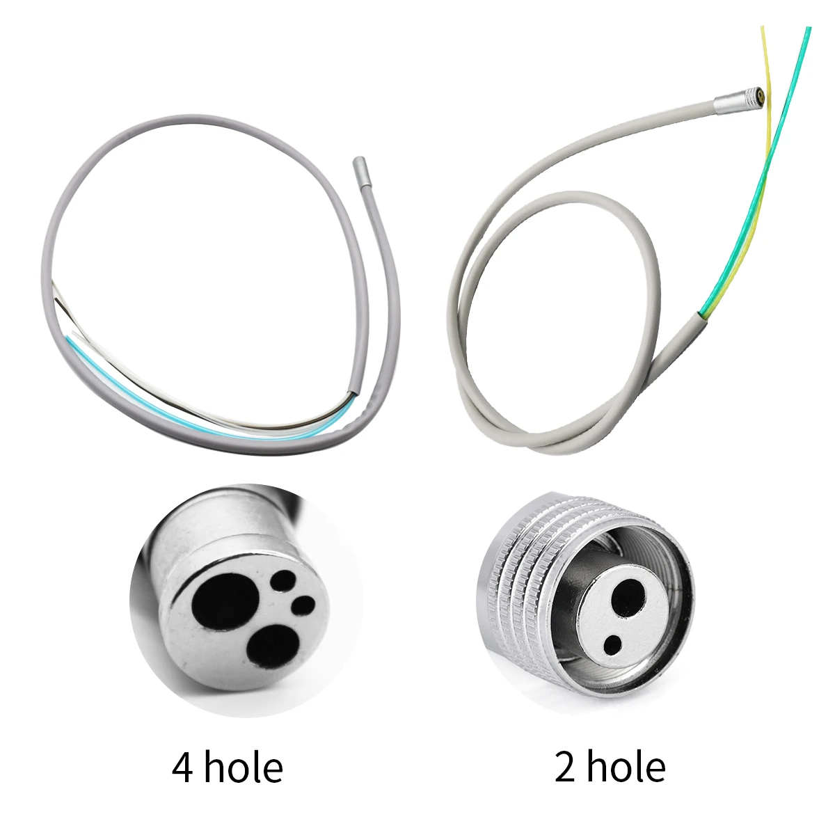 2/4 Holes Dental Handpiece Hose Tube with Connector for High Speed Handpiece Dentistry Material