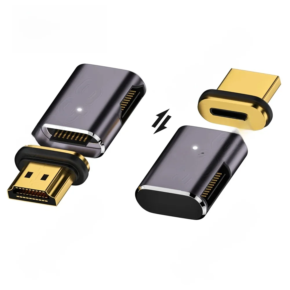 Adaptateur magnétique HDMI mâle à femelle 8K, pour boîtier TV PS5, HUB USB, haute vitesse 8K/60Hz, 48Gbps, connecteur eARC