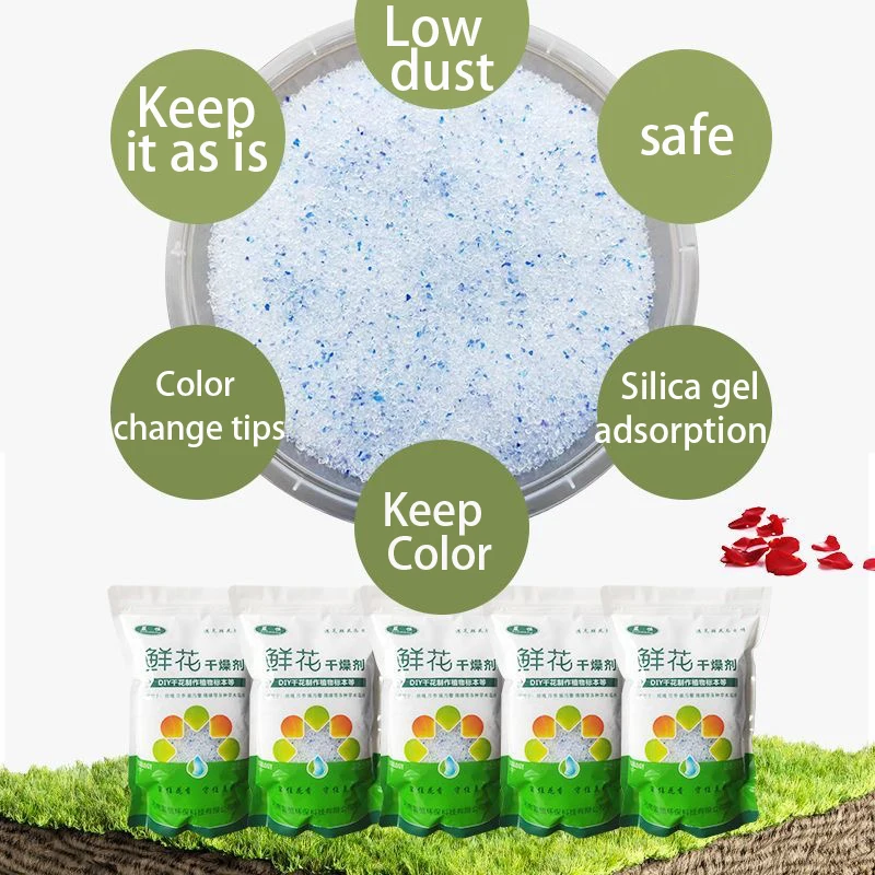 1000g Herbarium Moisture Absorbers Reusable Silica Gel Sand Desiccant Reuse Fit Flower Drying DIY Craft Supplies Household