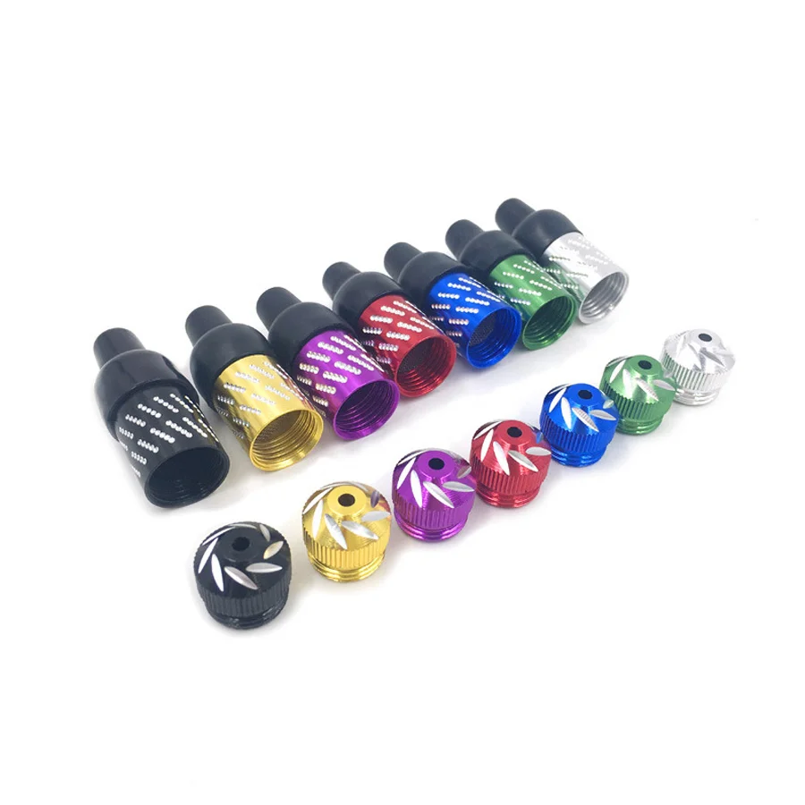 5 Pcs/Lot Aluminum Alloy Nipple Tobacco Smoking Accessories with Rubber Mouthpiece，Party Pipe Mixed Color