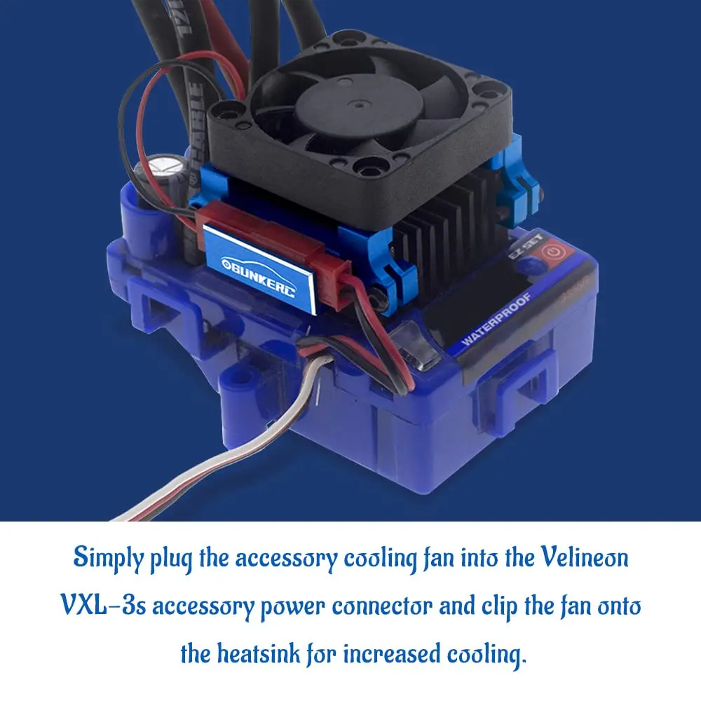 VXL-3s  Aluminum Alloy Esc Cooling fan for traxxas 1/10 Slash 4x4 Stampede 4x4 VXL-3s Rustler for Traxxas 3340 Velineon Parts