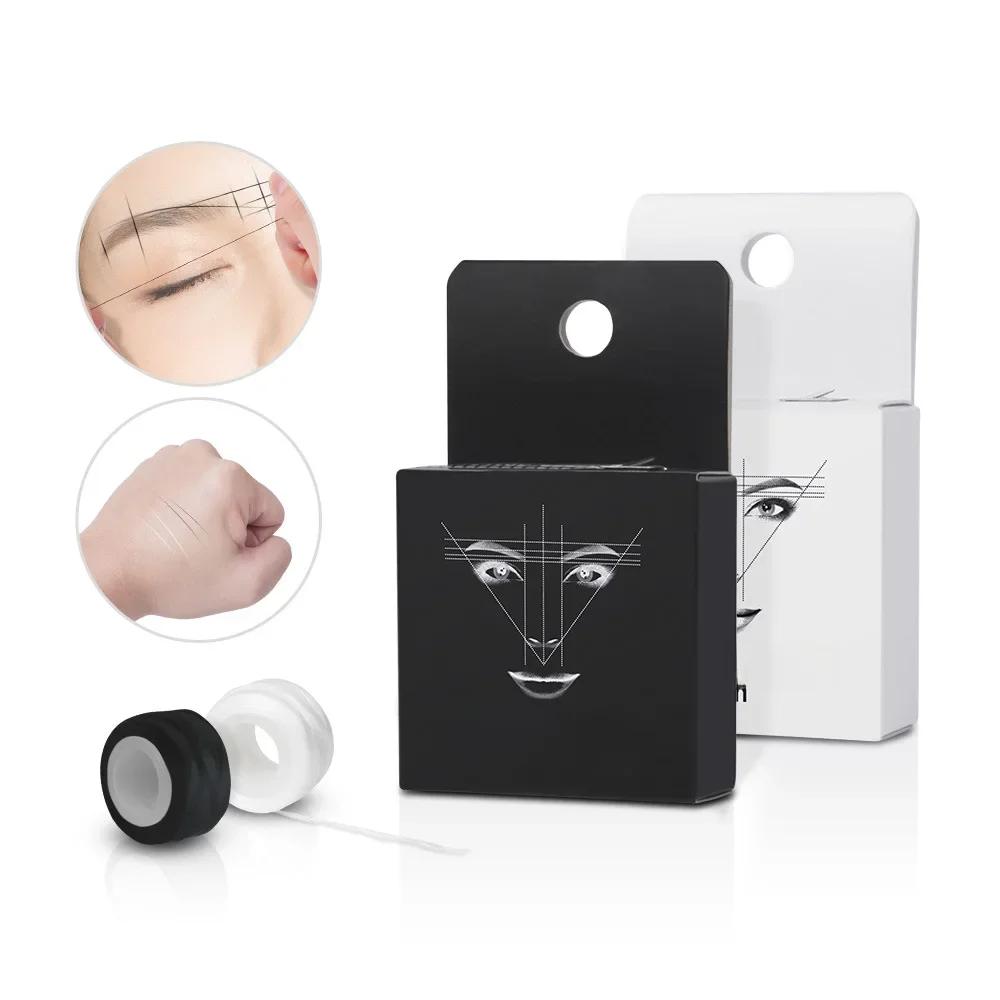 Tattoo Brows Marker Thread com Ink Positioning Mapping Line, Régua Semi Permanente, Desenho