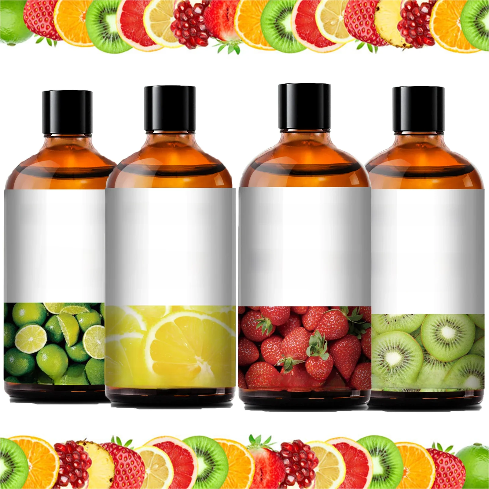 PHATOIL 100ml Owocowy Olejek Zapachowy do Dyfuzorów i Produkcji Świec - Kokos i Wanilia, Truskawka, Cytryna, Brzoskwinia, Aromatyczne Olejki Eteryczne — zdjęcie 2