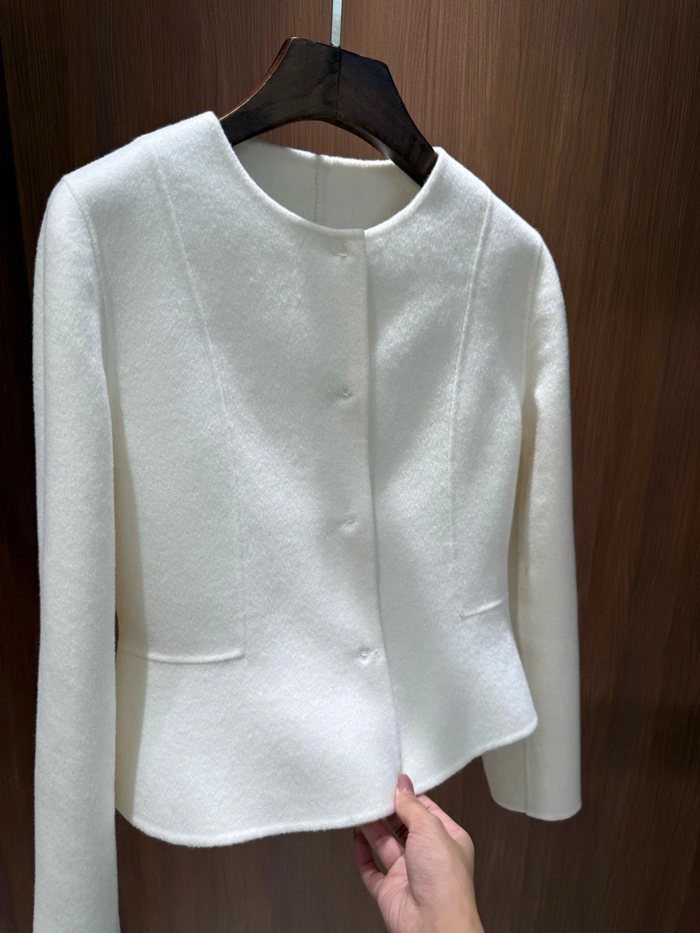 سترة كشمير أنيقة فاخرة بلون سادة #3