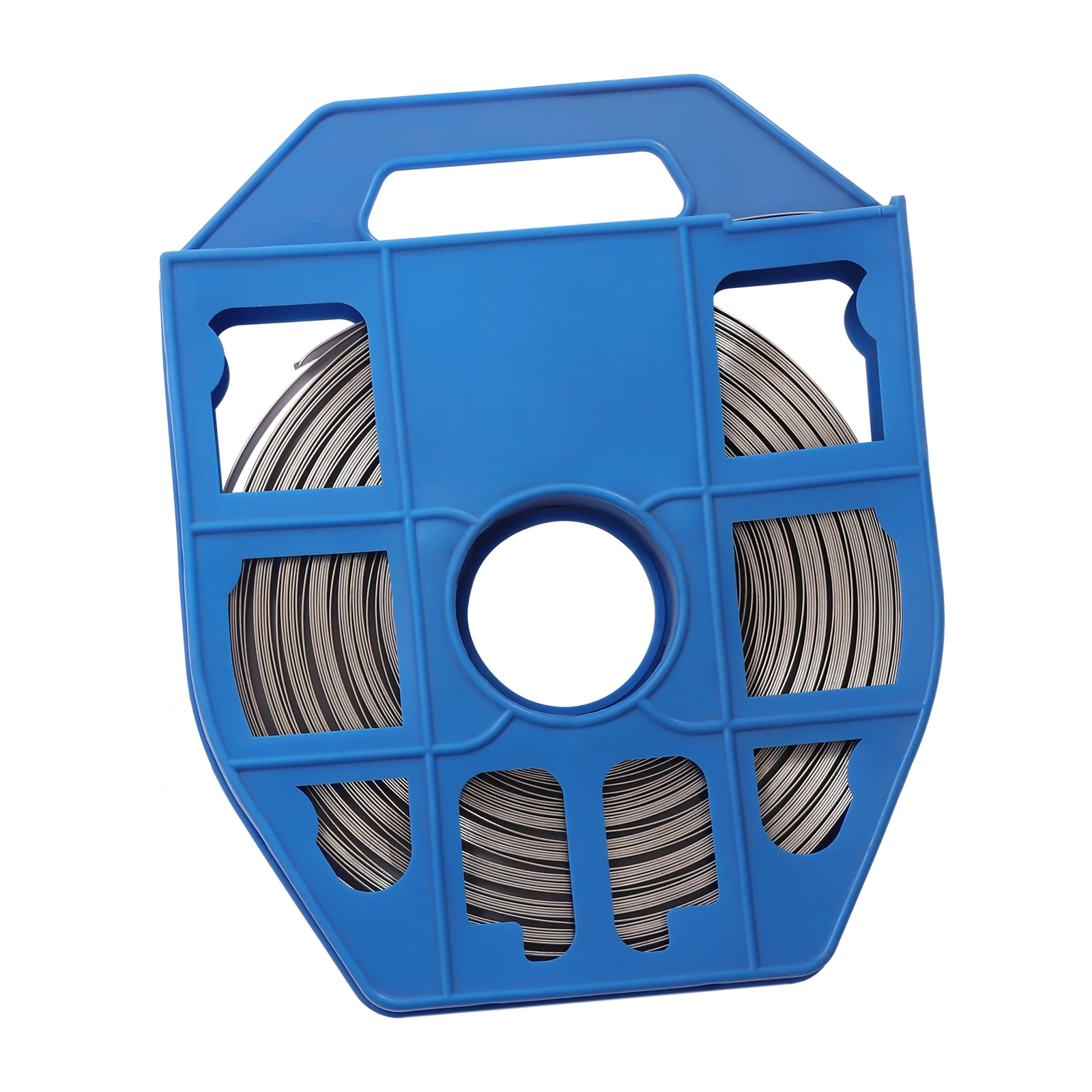 

304 Stainless Steel Banding Strapping Band, 100 Feet 3/4" Width Strap Tools for Strapping 0.03" Thick Coil, Blue Tote