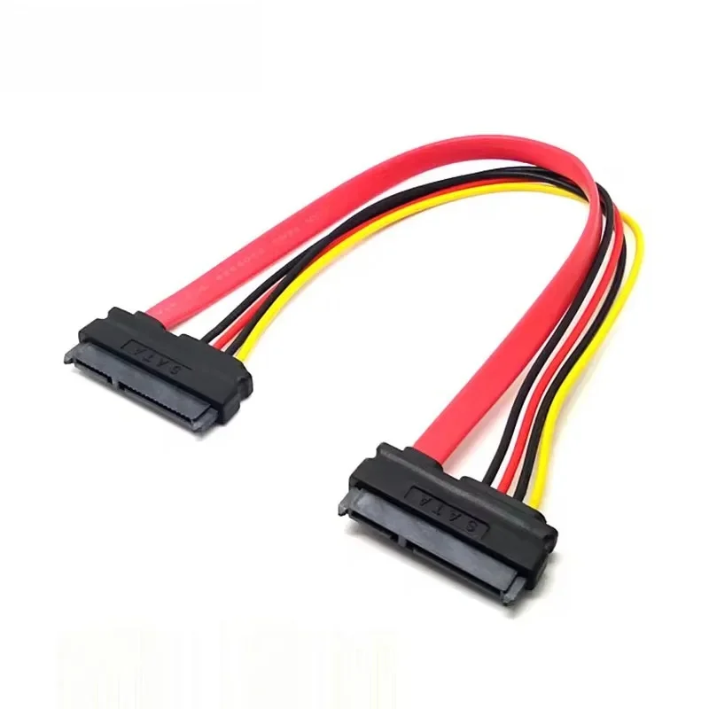OULLX SATA mâle à femelle adaptateur câble convertisseur 22 broches Sata avec 7 broches + 15 broches femelle à femelle SATA câble de données d'alimentation 30/50 cm