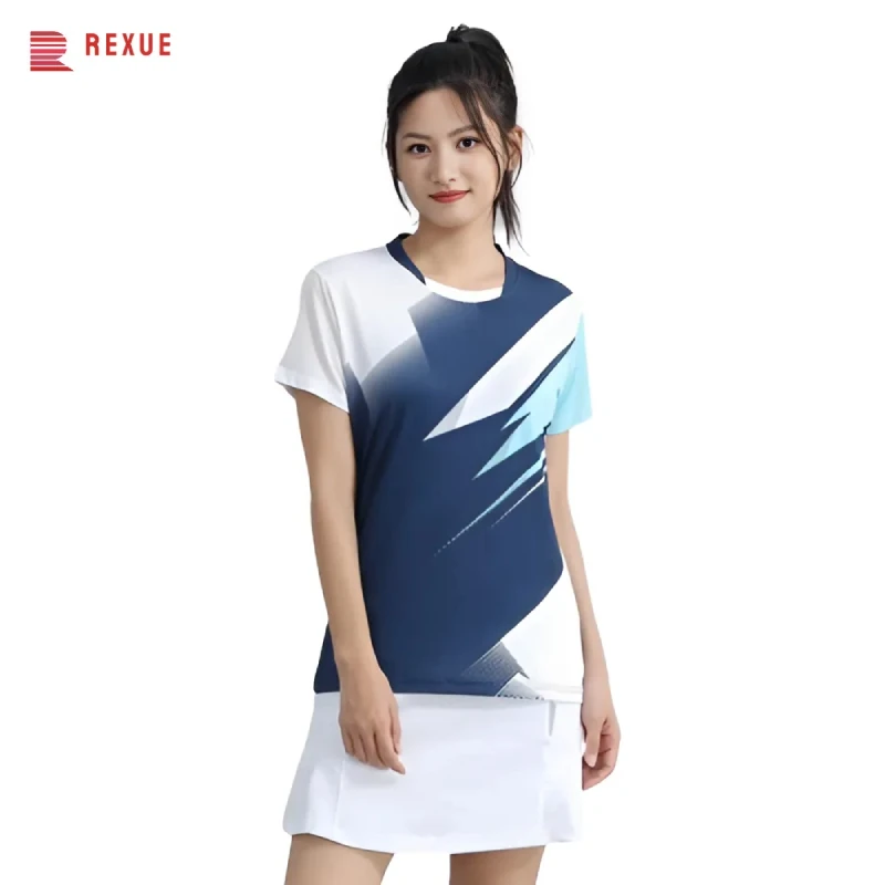 Women Badminton Table Tennis Sports T Shirt For Girls Outdoor Run Fitness Short Sleeve Tops Summer Casual O-neck Quick Dry Tee