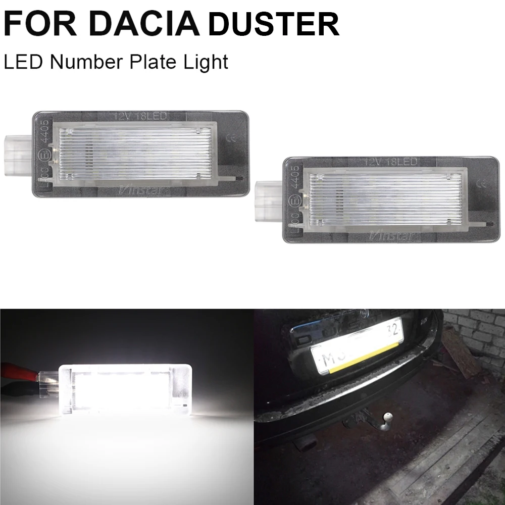 

For Dacia Duster 2010- Lodgy 2012- For Renault Scenic 2 Scenic 3 Car LED License Number Plate Light OEM#:8200013577