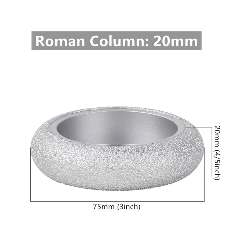 Imagem -05 - Vacuum Soldadas Diamante Mão Perfil Roda Abrasivo Disco de Moagem Coluna Romana Versery 75 mm 10 mm 15 mm 20 mm 25 mm 30 mm 35 mm 40 mm 22 Milímetros