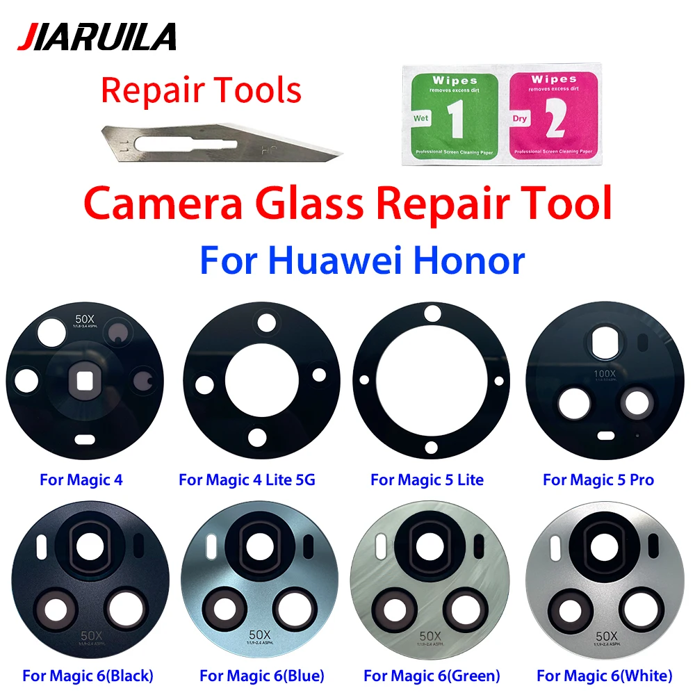 

10 PCS Rear Back Camera Glass Lens For Honor Magic 4 Lite 5G Magic 5 Lite Magic 6 Lite Repair Parts
