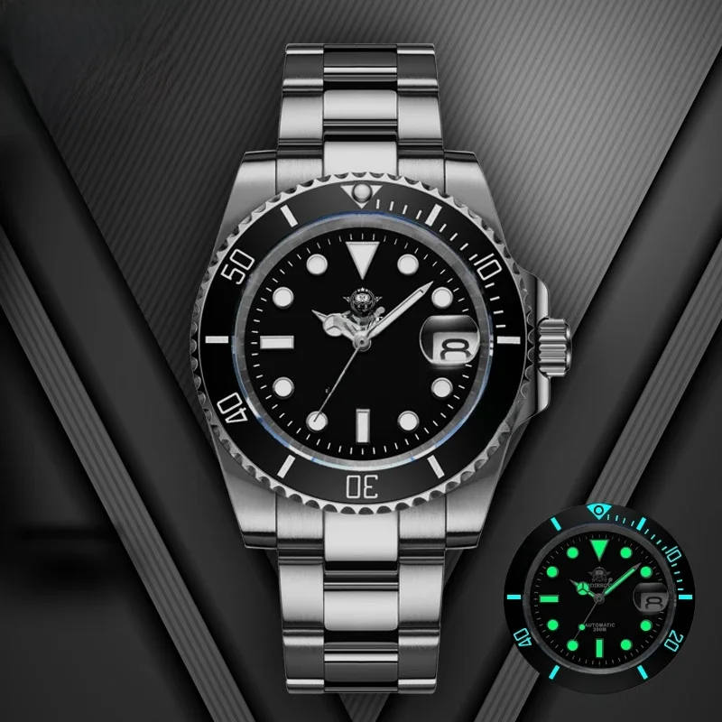 Addiesdive Luxe Heren Automatisch Horloge 8215 Mechanisch Horloge BGW9 Lichtgevend Saffierglas Duikhorloge Heren Analoog Horloge AD2503 - afbeelding 2