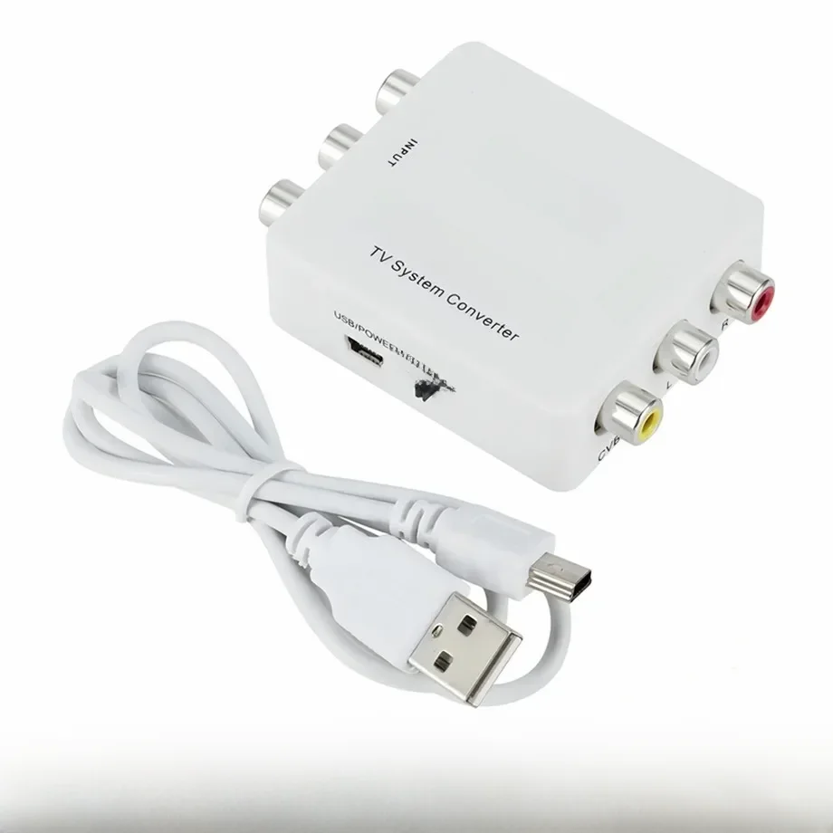 Mini konwerter systemu telewizyjnego PAL NTSC, dwukierunkowy konwerter PAL na NTSC, dwukierunkowe konwertery połączeń kompozytowych TV — zdjęcie produktu 7