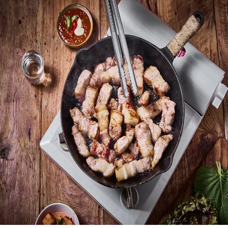 알리특가 2+1 한큐 삼겹살 한입 벽돌커팅 캠핑용 삼겹살 400g 소분포장 x 3(수입 : 네덜란드산)