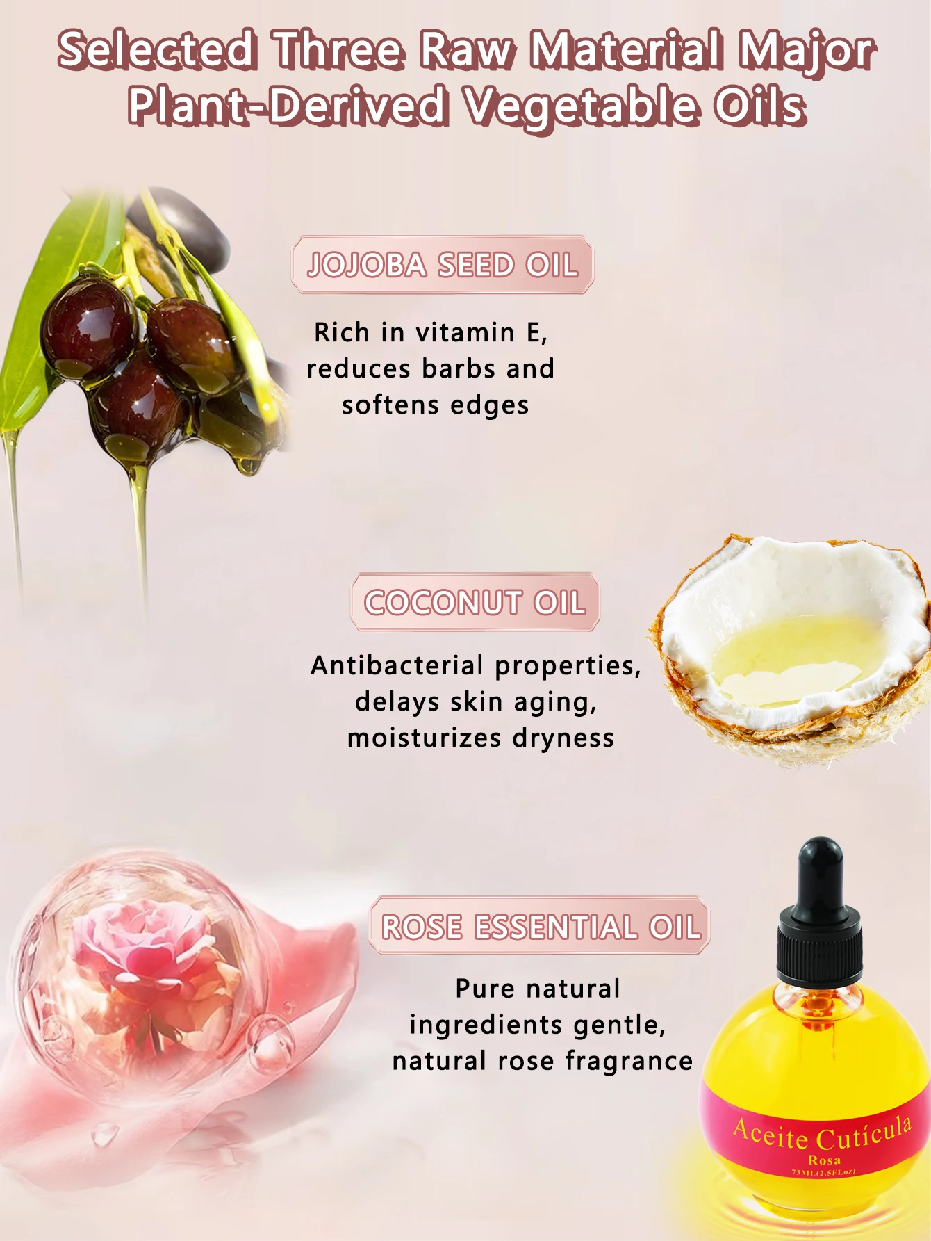 73ML โภชนาการเล็บน้ํามันหนังกําพร้าบํารุงซ่อมแซมชุ่มชื่นกระจ่างใสป้องกันหนามผิวที่ตายแล้วน้ํามันขอบดูแลเล็บ